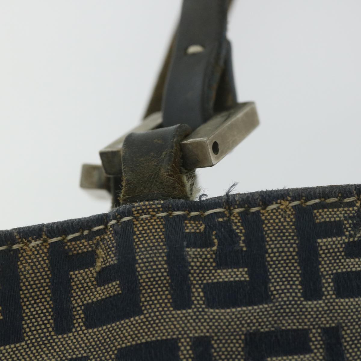 FENDI Zucchino Canvas Tote Bag Navy ar10829B