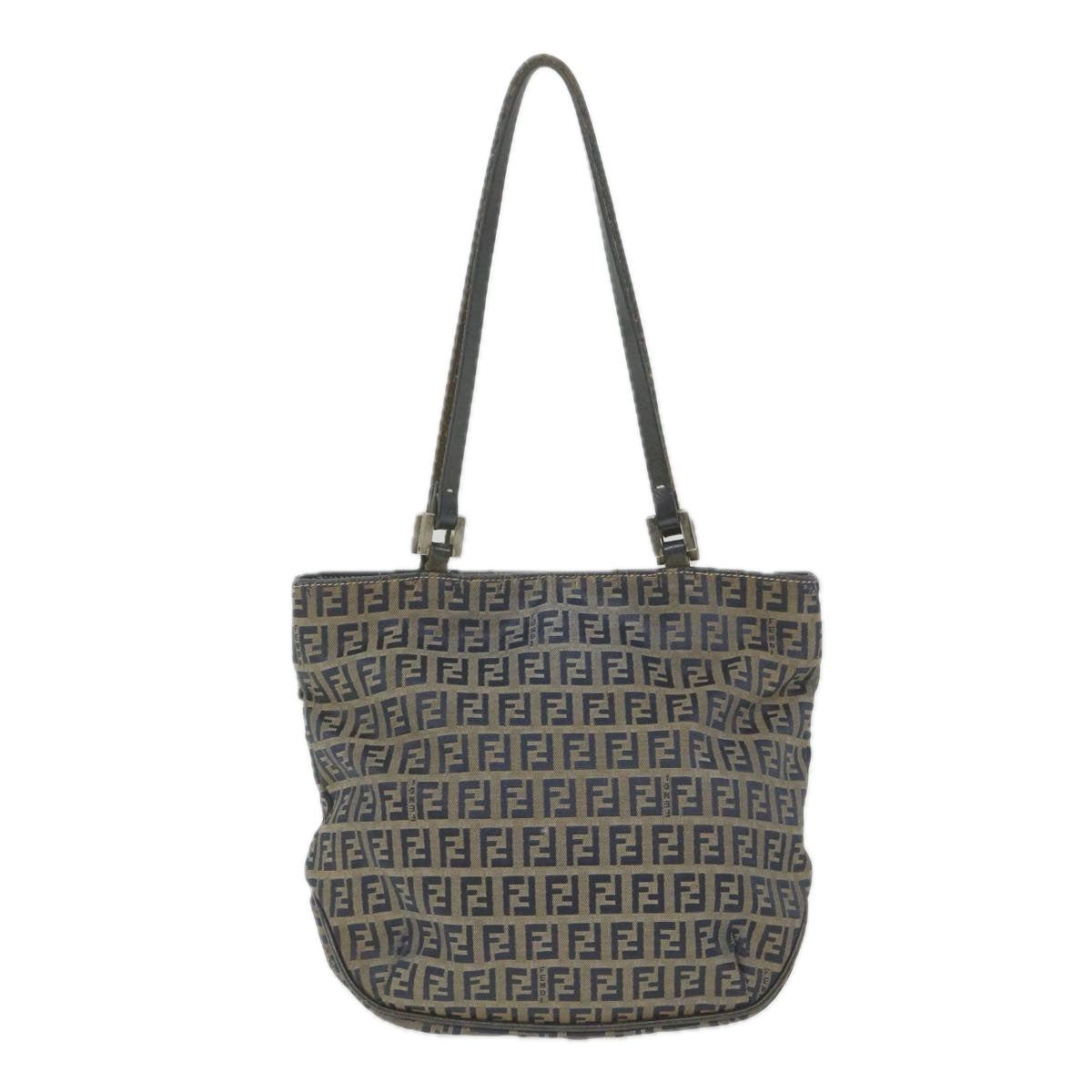 FENDI Zucchino Canvas Tote Bag Navy ar10829B