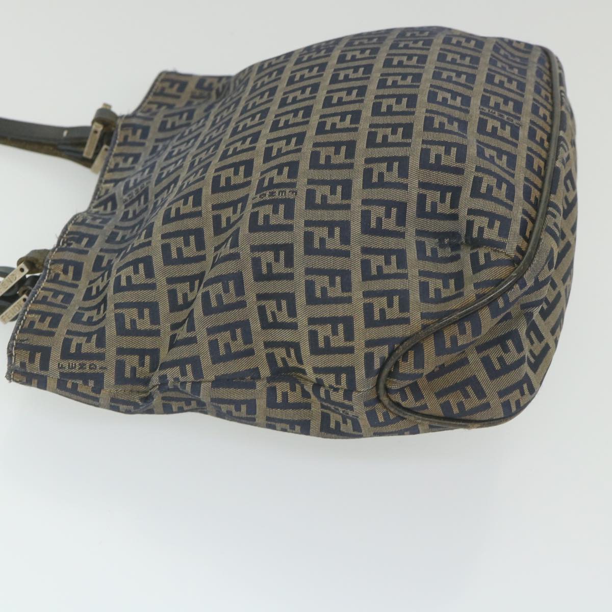 FENDI Zucchino Canvas Tote Bag Navy ar10829B