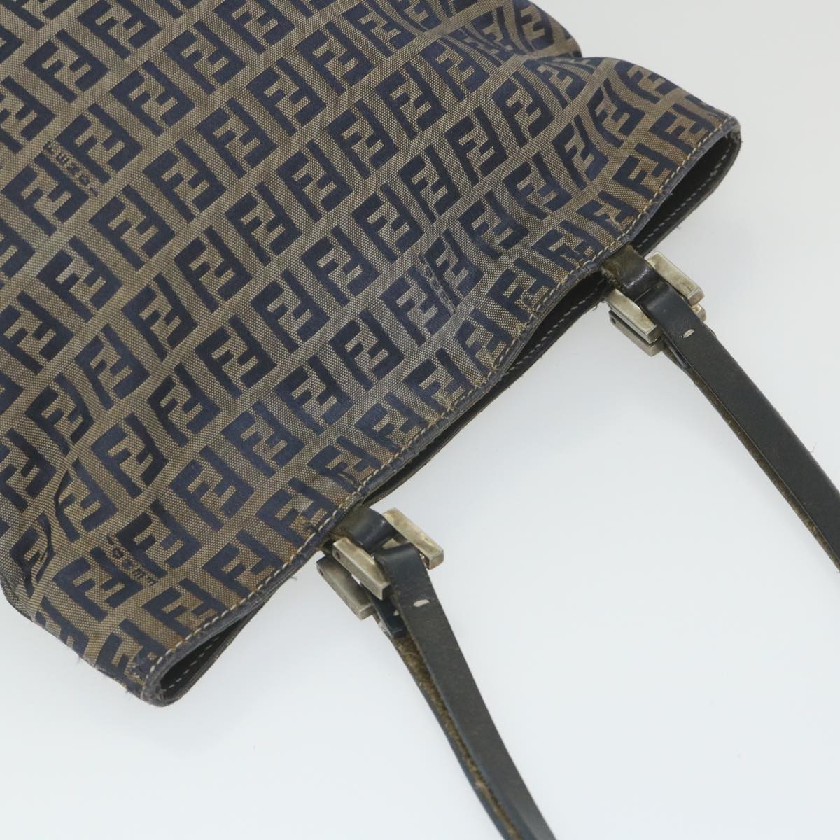 FENDI Zucchino Canvas Tote Bag Navy ar10829B