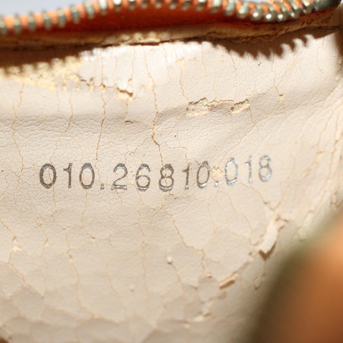 FENDI Zucchino Canvas Shoulder Bag Orange 010 26810 018 ar10855B
