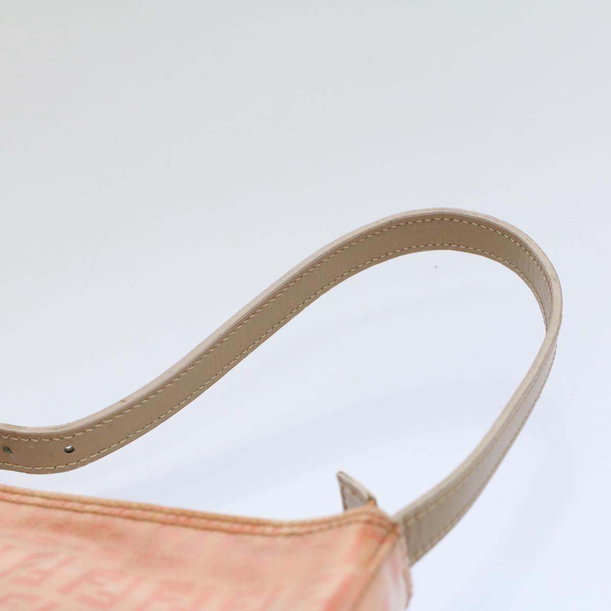 FENDI Zucchino Canvas Shoulder Bag Orange 010 26810 018 ar10855B
