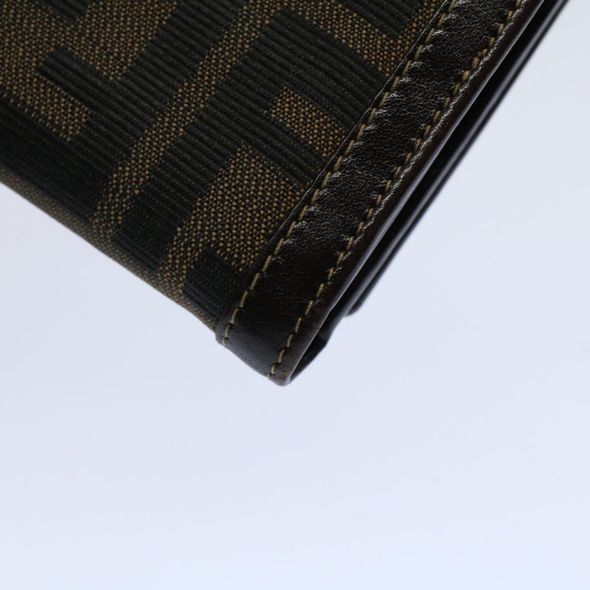 FENDI Zucca Canvas Wallet Black Brown 2266 31052 088 ar10887