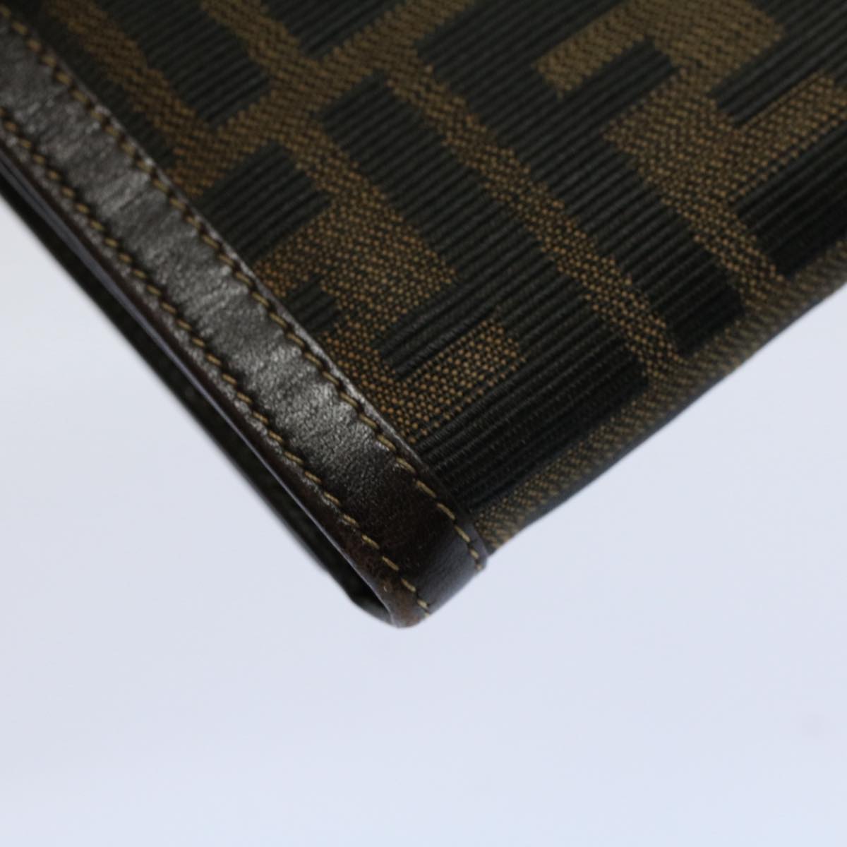 FENDI Zucca Canvas Wallet Black Brown 2266 31052 088 ar10887