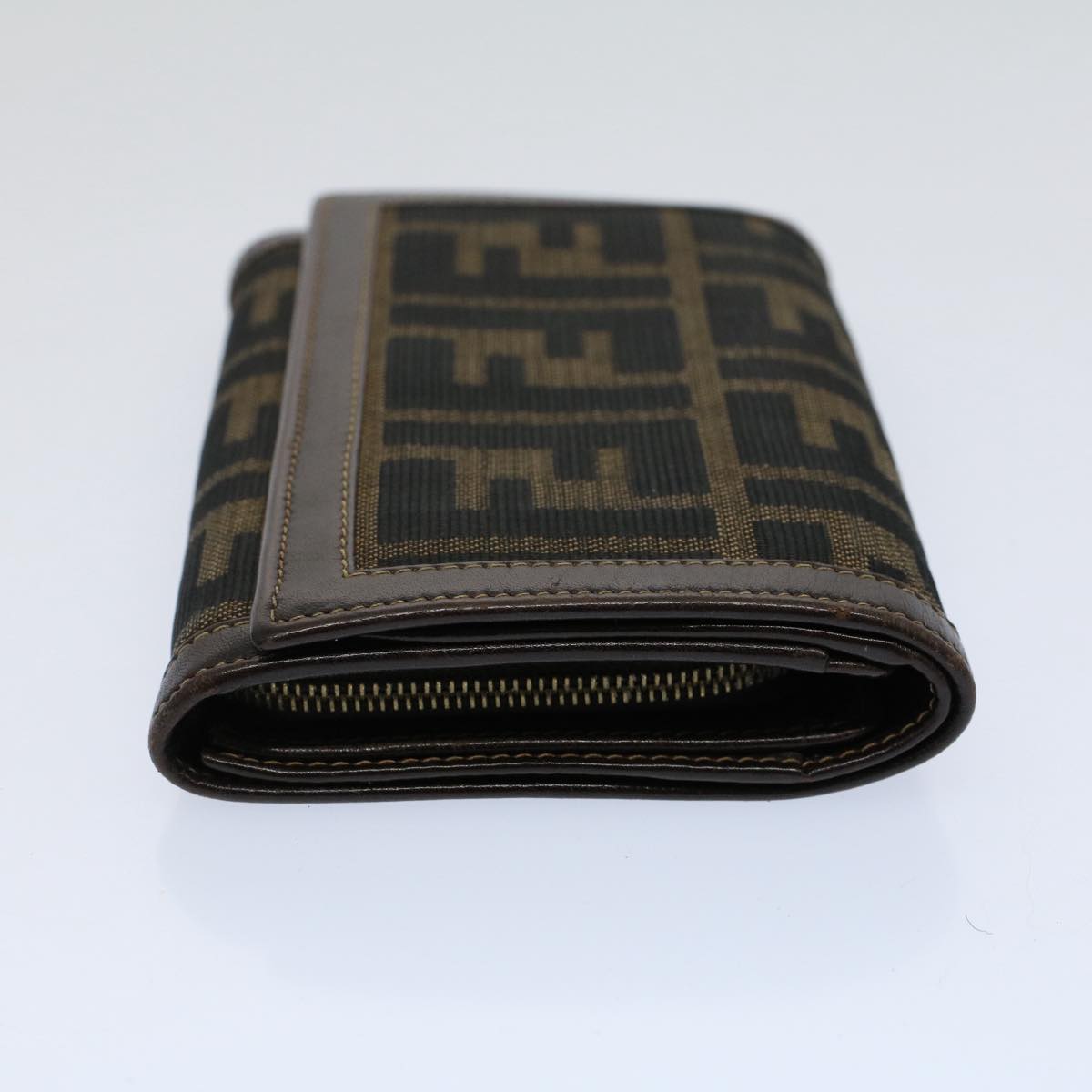 FENDI Zucca Canvas Wallet Black Brown 2266 31052 088 ar10887