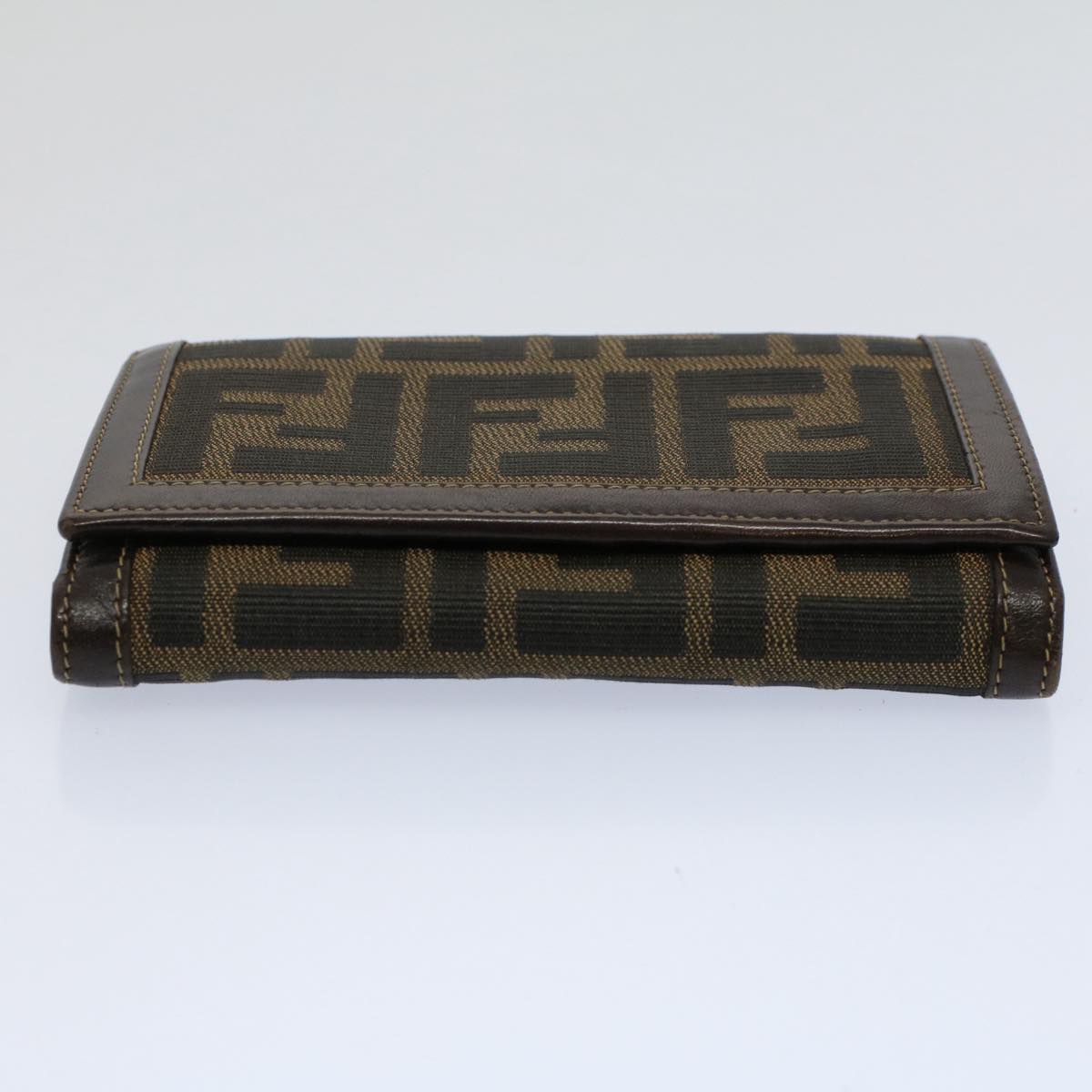 FENDI Zucca Canvas Wallet Black Brown 2266 31052 088 ar10887