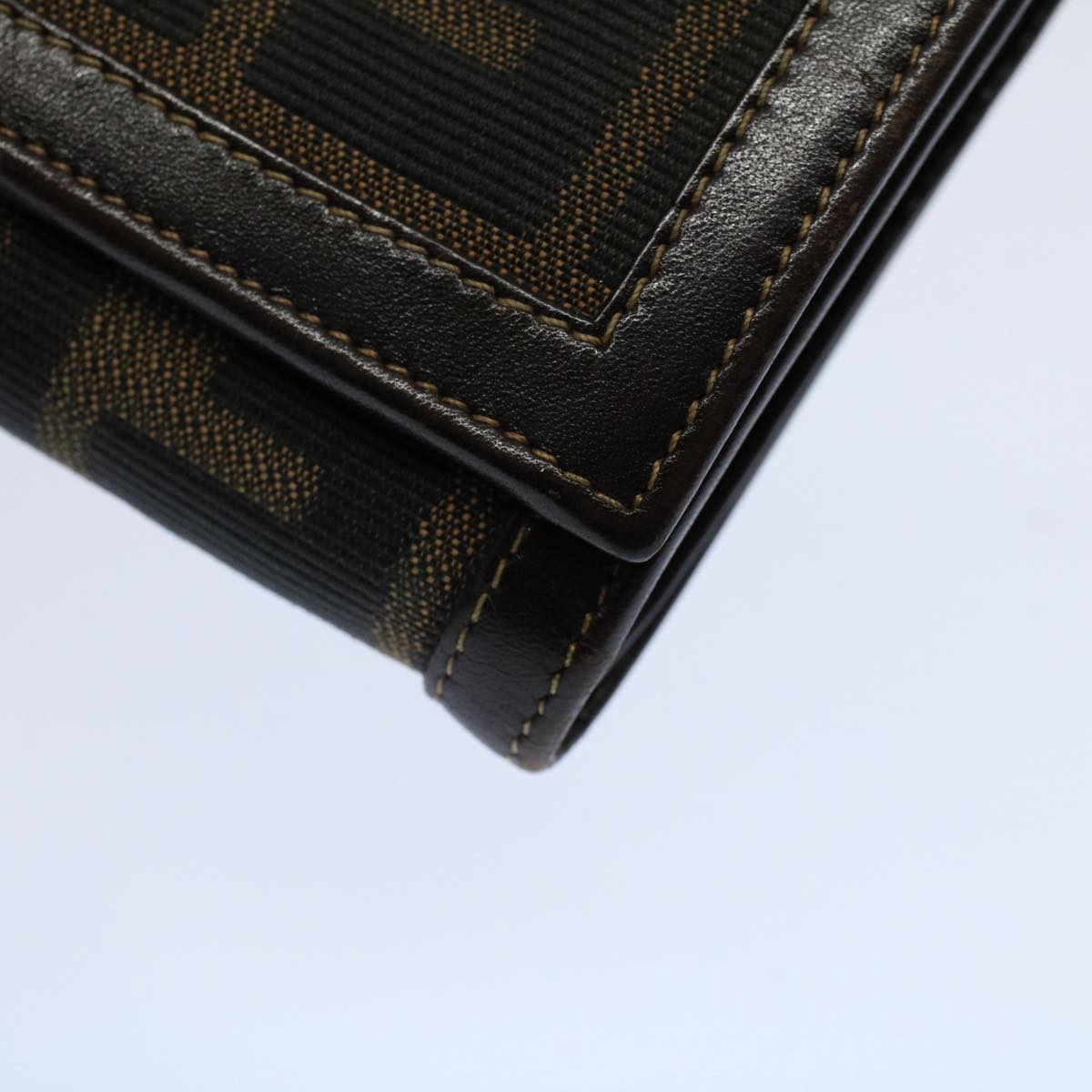 FENDI Zucca Canvas Wallet Black Brown 2266 31052 088 ar10887