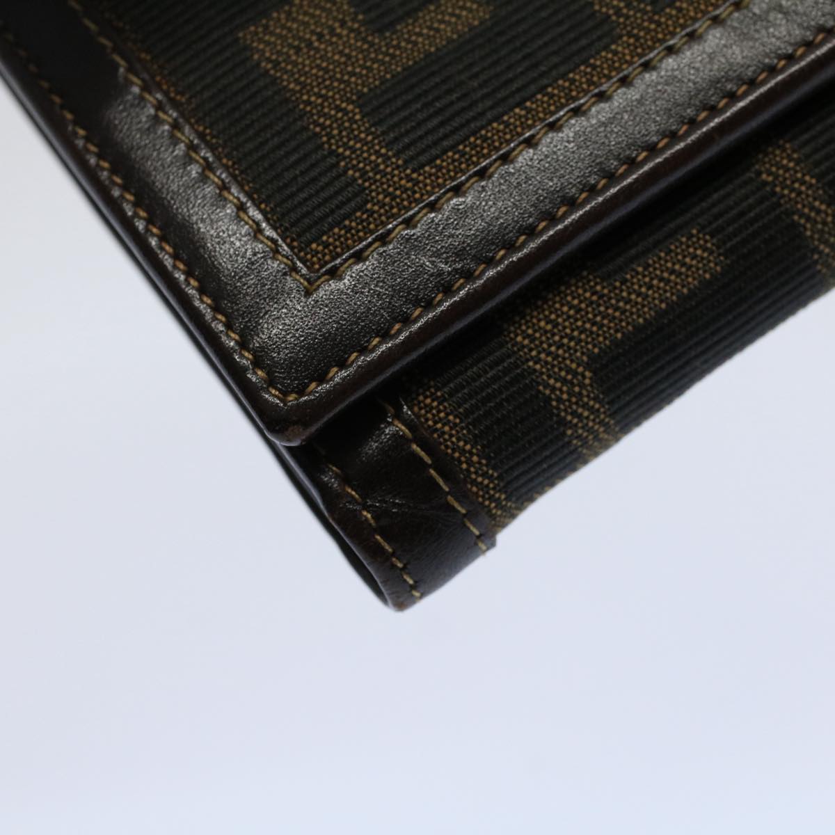 FENDI Zucca Canvas Wallet Black Brown 2266 31052 088 ar10887