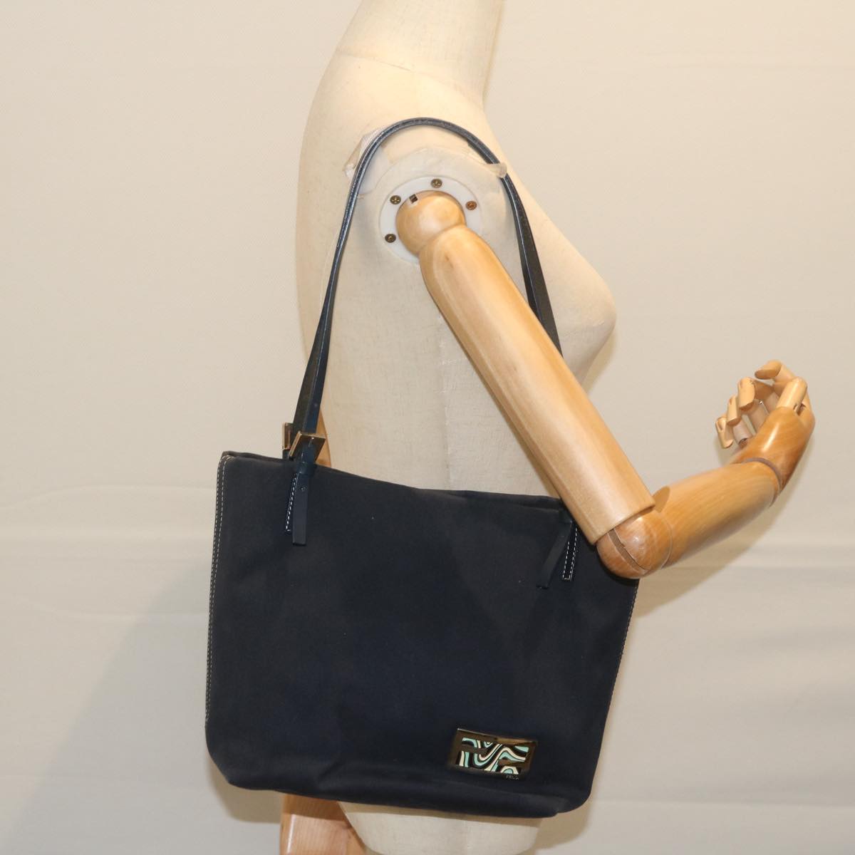FENDI Tote Bag Canvas Navy ar10959B