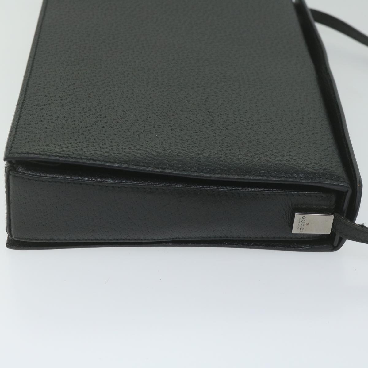 GUCCI Shoulder Bag Leather Black ar11004