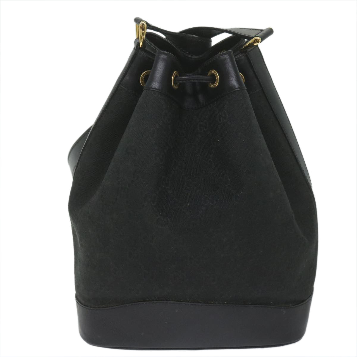 GUCCI GG Canvas Shoulder Bag Black 001 2854 1627 ar11015