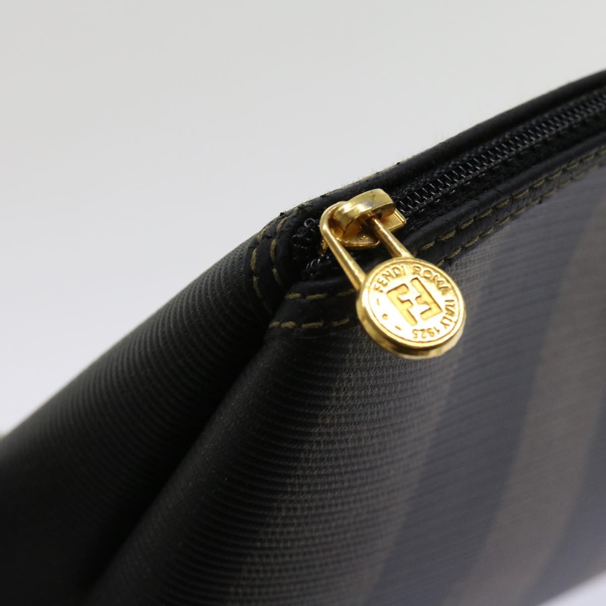 FENDI Pecan Canvas Pouch Coated Canvas Brown ar11022