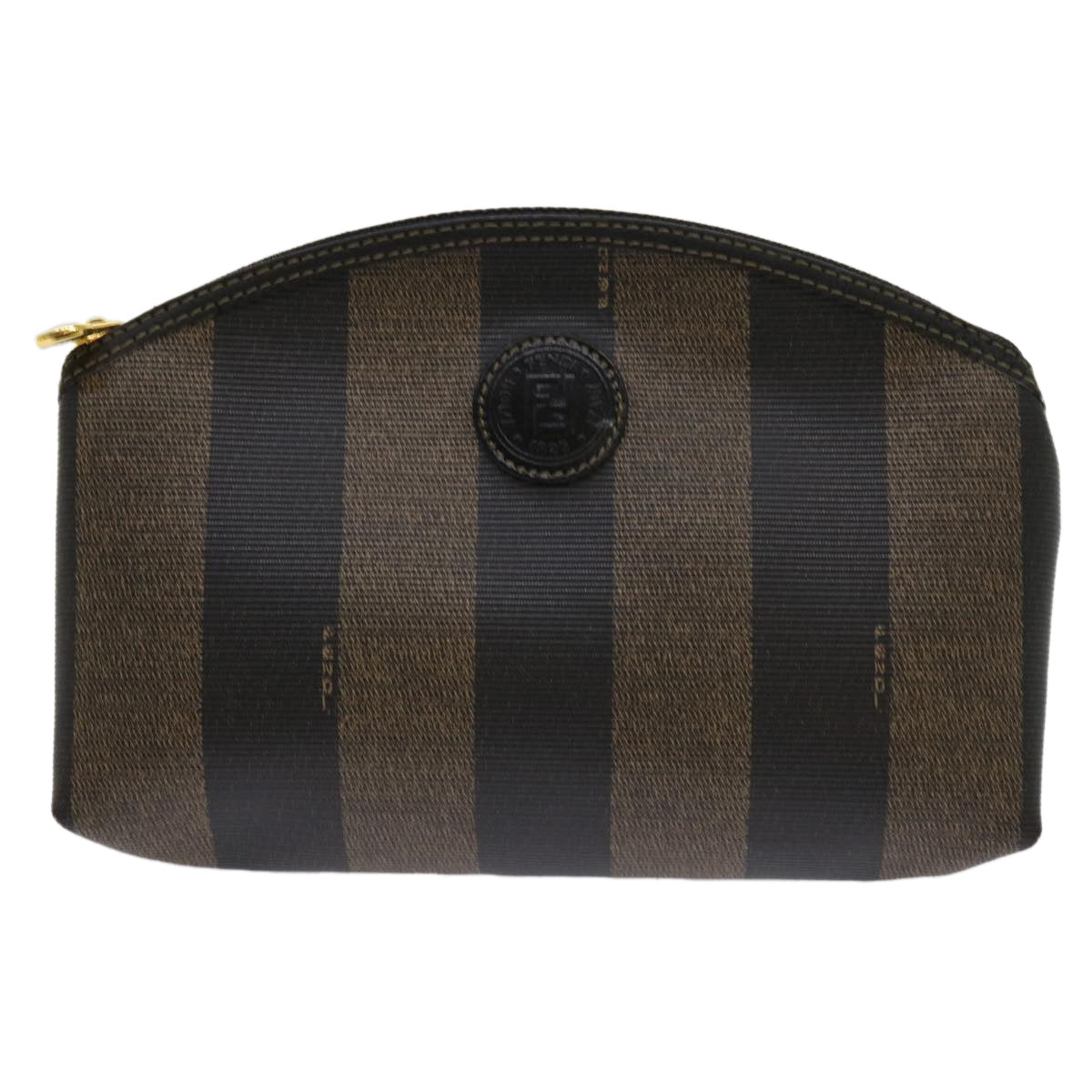 FENDI Pecan Canvas Pouch Coated Canvas Brown ar11022
