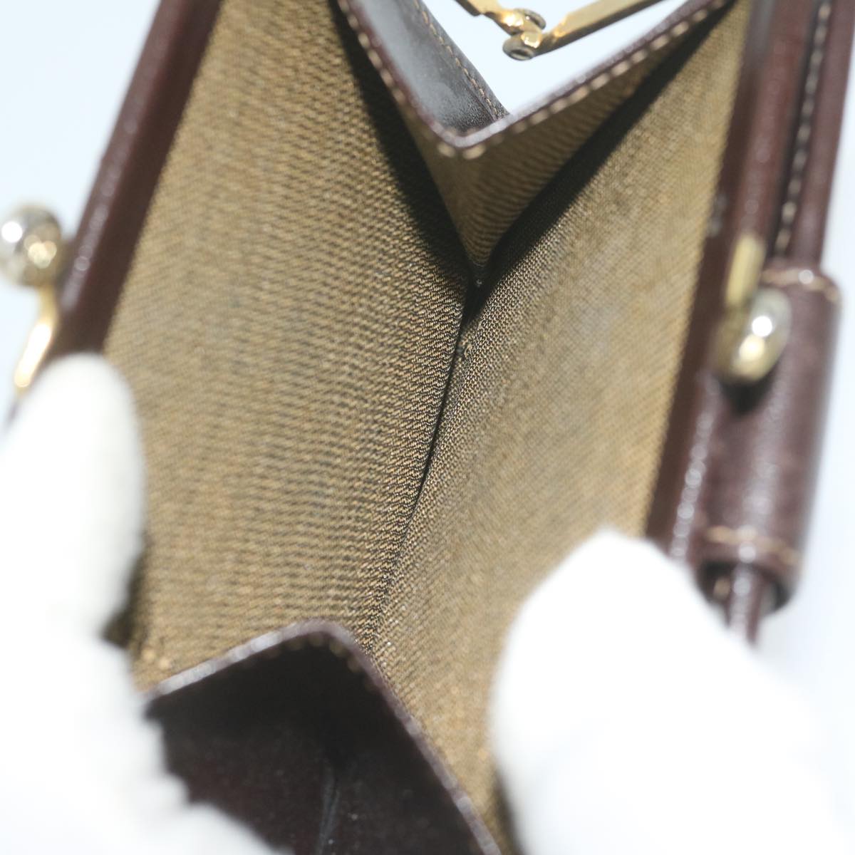 FENDI Zucca Canvas Wallet Black Brown ar11107