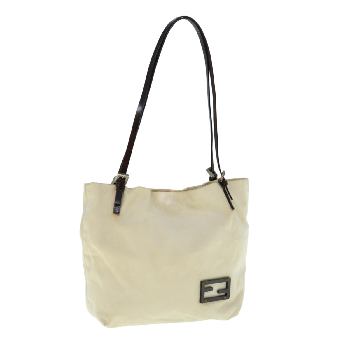 FENDI Shoulder Bag Canvas Beige ar11175B