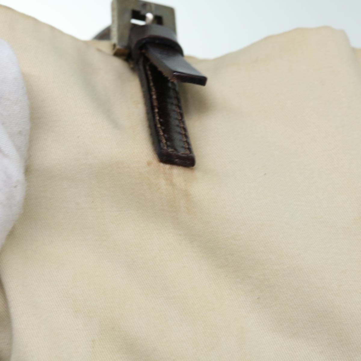 FENDI Shoulder Bag Canvas Beige ar11175B
