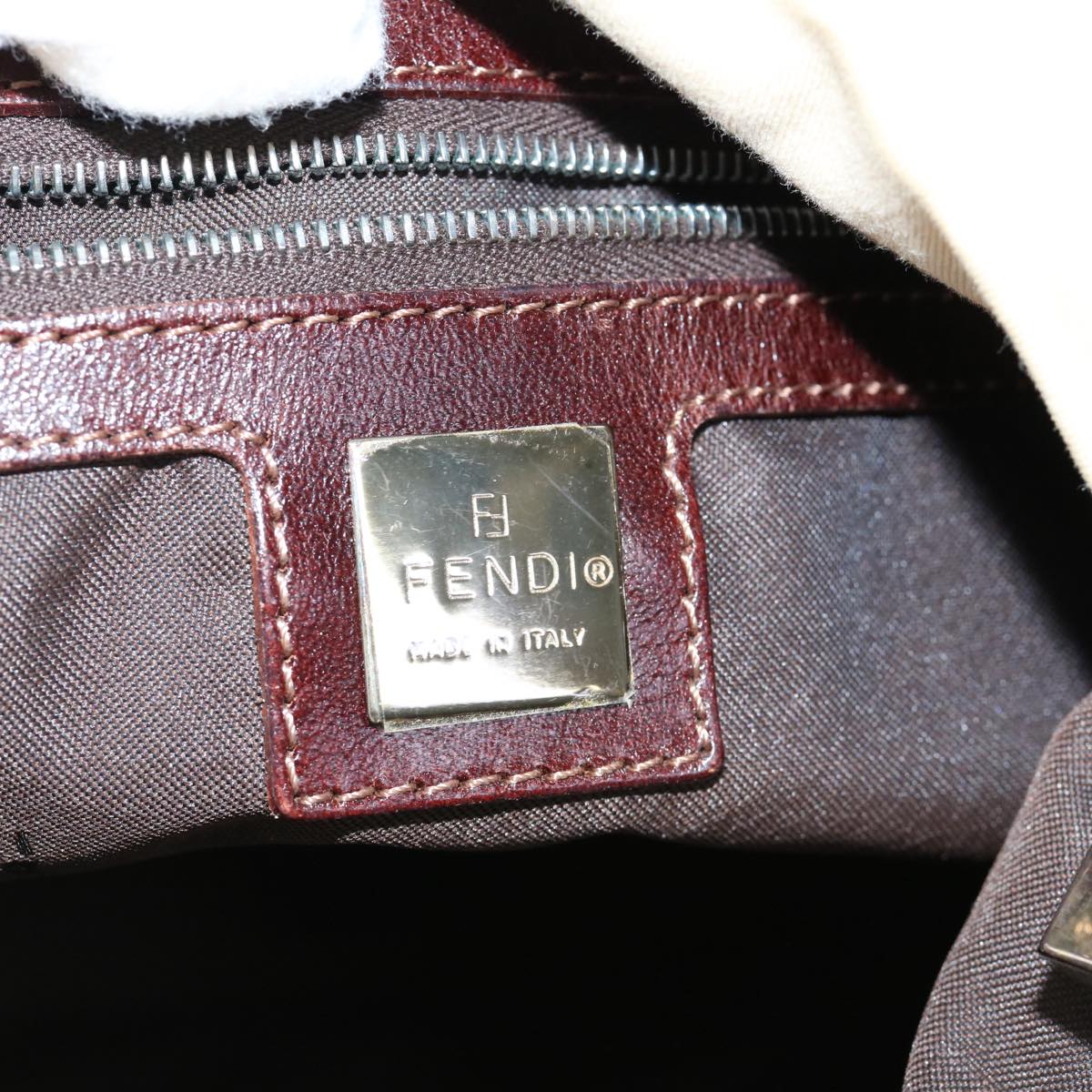 FENDI Shoulder Bag Canvas Beige ar11175B