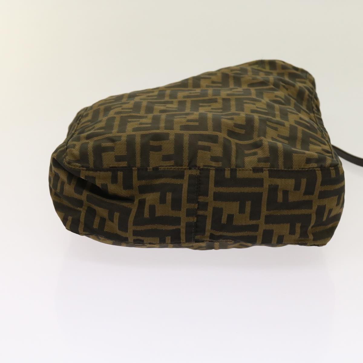 FENDI Zucca Pecan Canvas Hand Bag Nylon 3Set Brown Black ar11235