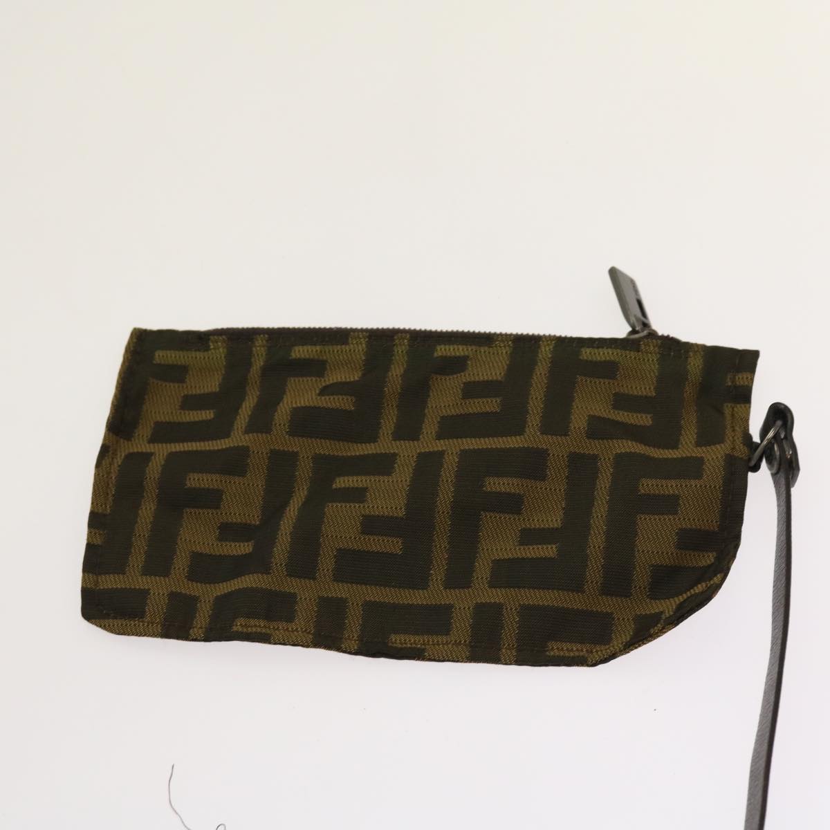 FENDI Zucca Pecan Canvas Hand Bag Nylon 3Set Brown Black ar11235