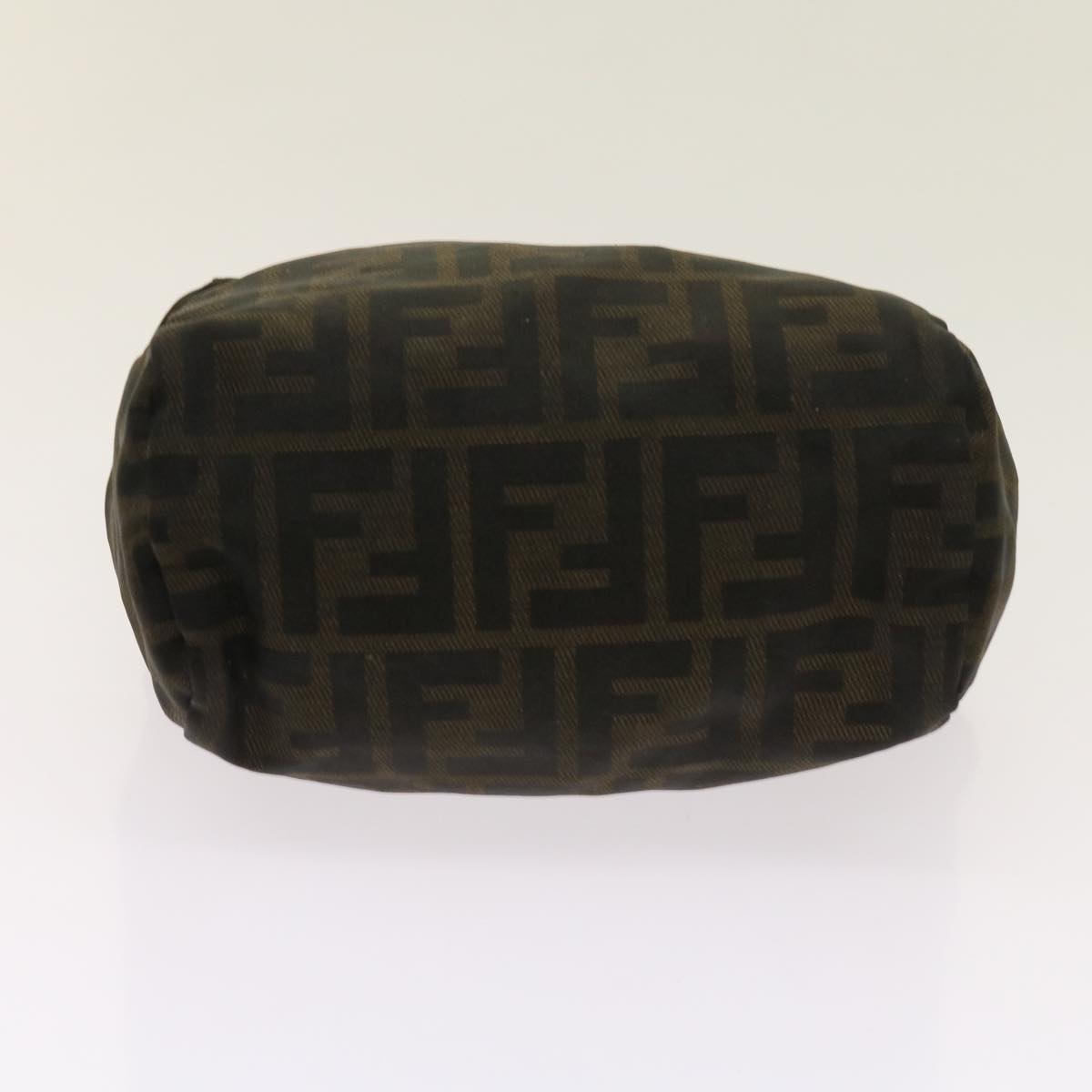 FENDI Zucca Pecan Canvas Hand Bag Nylon 3Set Brown Black ar11235