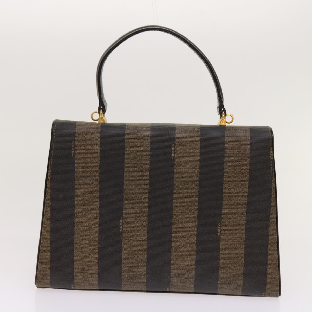FENDI Zucca Pecan Canvas Hand Bag Nylon 3Set Brown Black ar11235