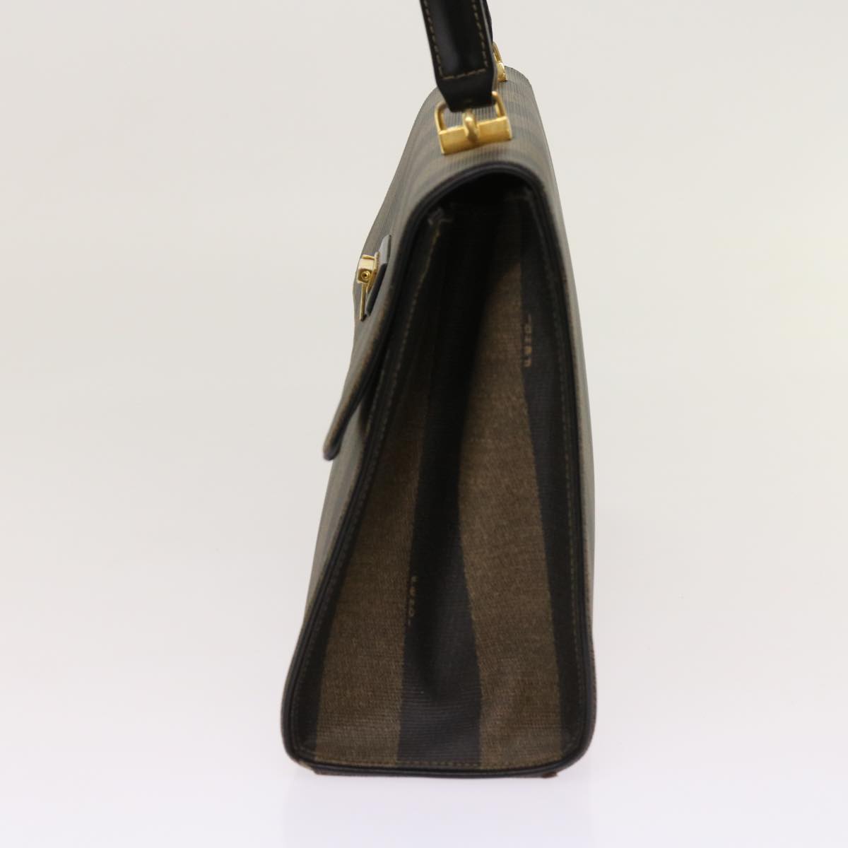 FENDI Zucca Pecan Canvas Hand Bag Nylon 3Set Brown Black ar11235