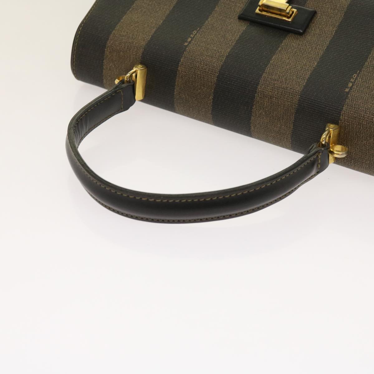 FENDI Zucca Pecan Canvas Hand Bag Nylon 3Set Brown Black ar11235