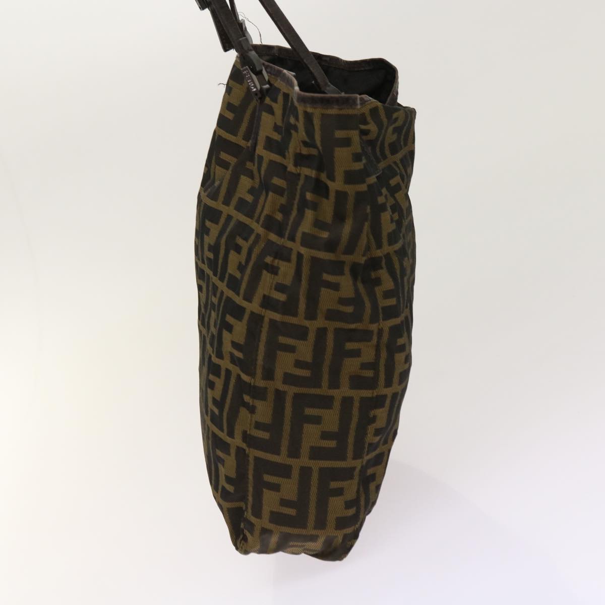FENDI Zucca Pecan Canvas Hand Bag Nylon 3Set Brown Black ar11235