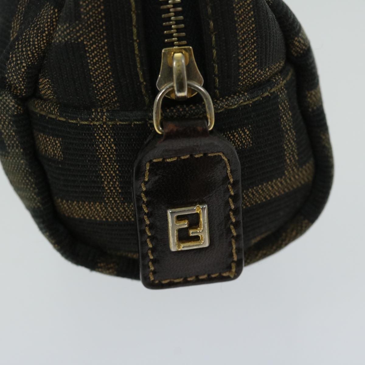 FENDI Zucca Canvas Pouch Brown Black ar11515