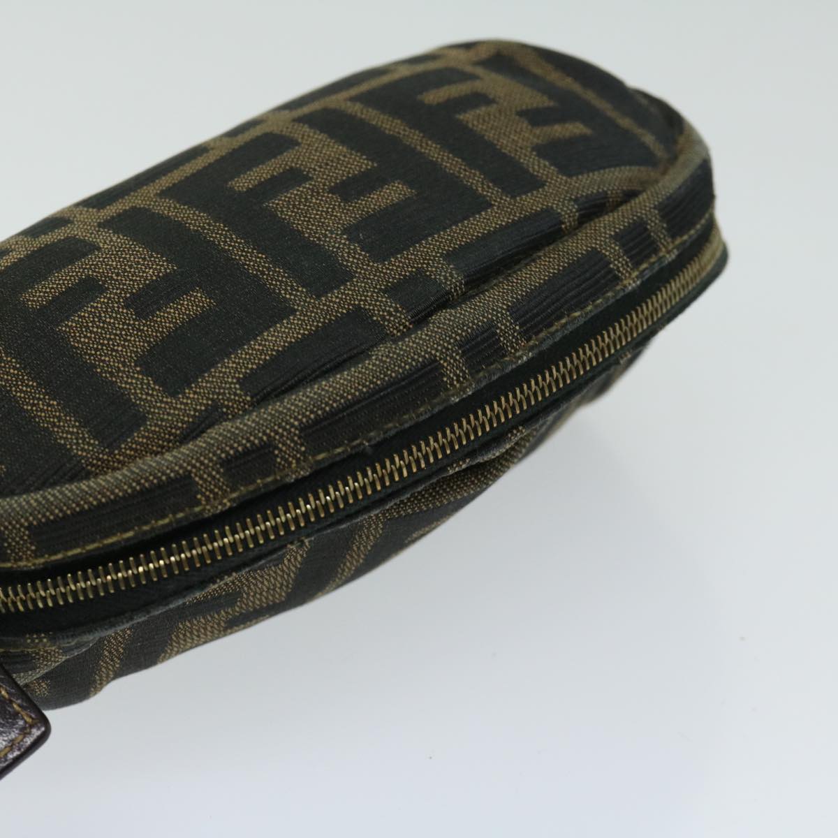 FENDI Zucca Canvas Pouch Brown Black ar11515