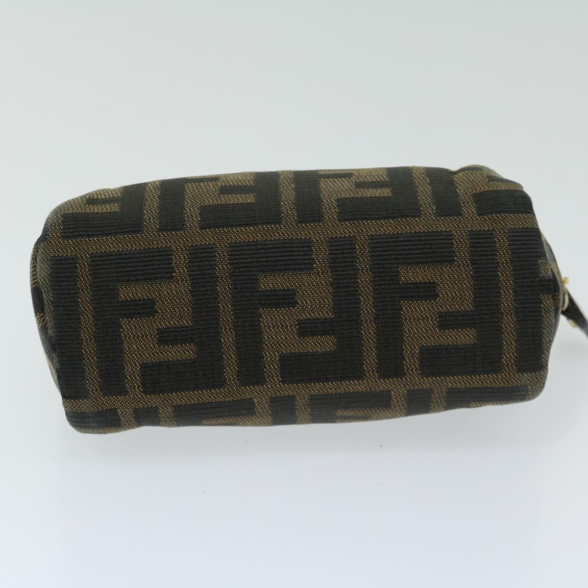 FENDI Zucca Canvas Pouch Brown Black ar11515