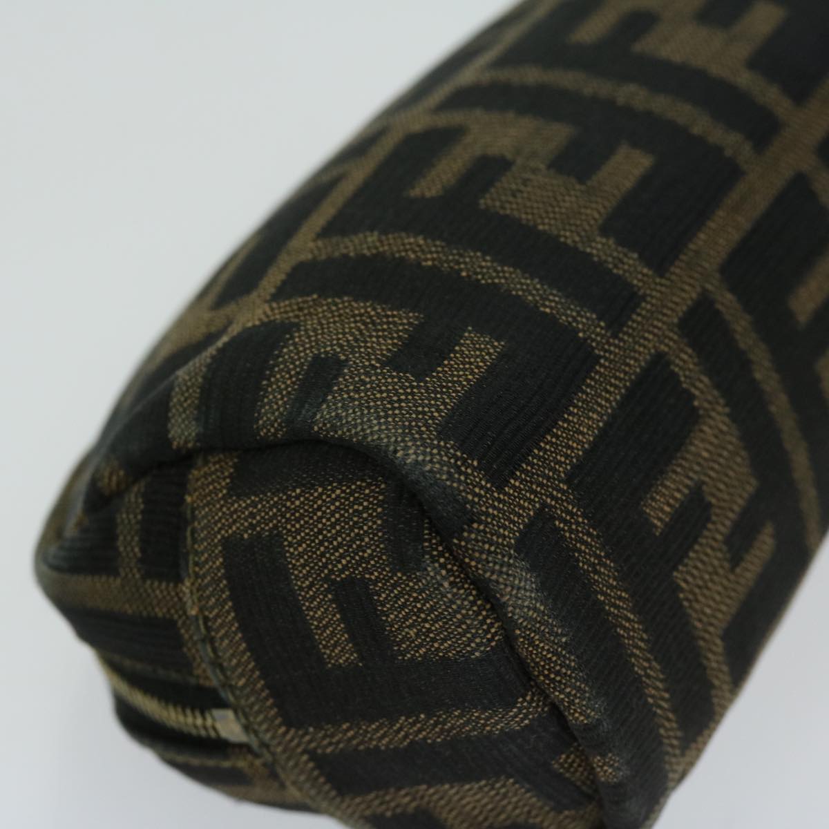 FENDI Zucca Canvas Pouch Brown Black ar11515