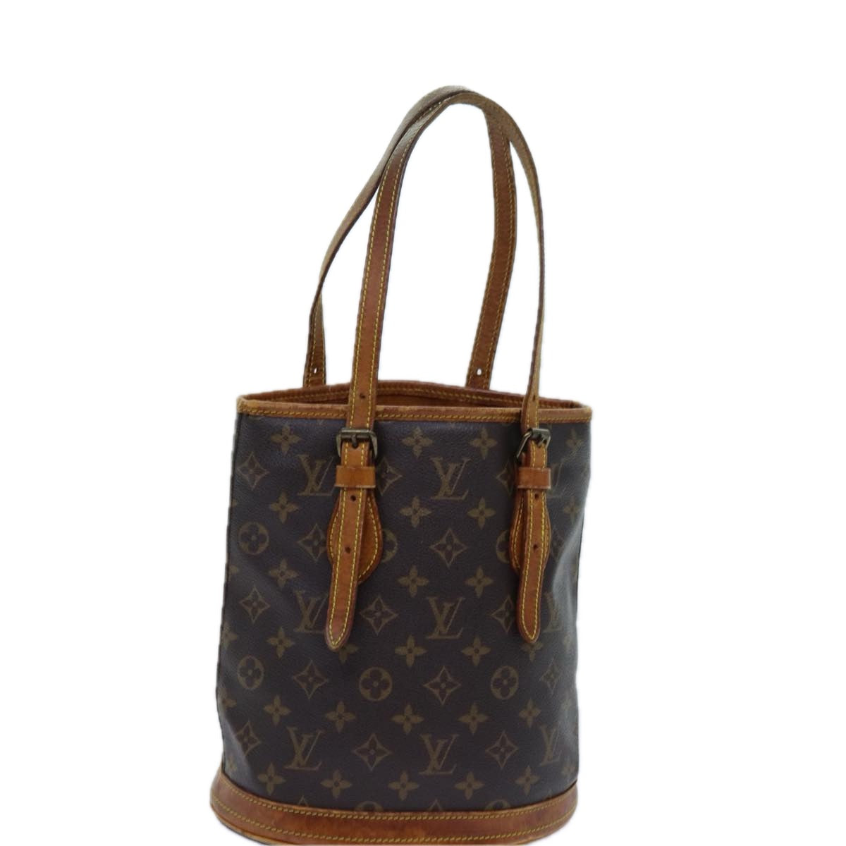 LOUIS VUITTON Monogram Bucket PM Shoulder Bag Vintage M42238 LV ar11675