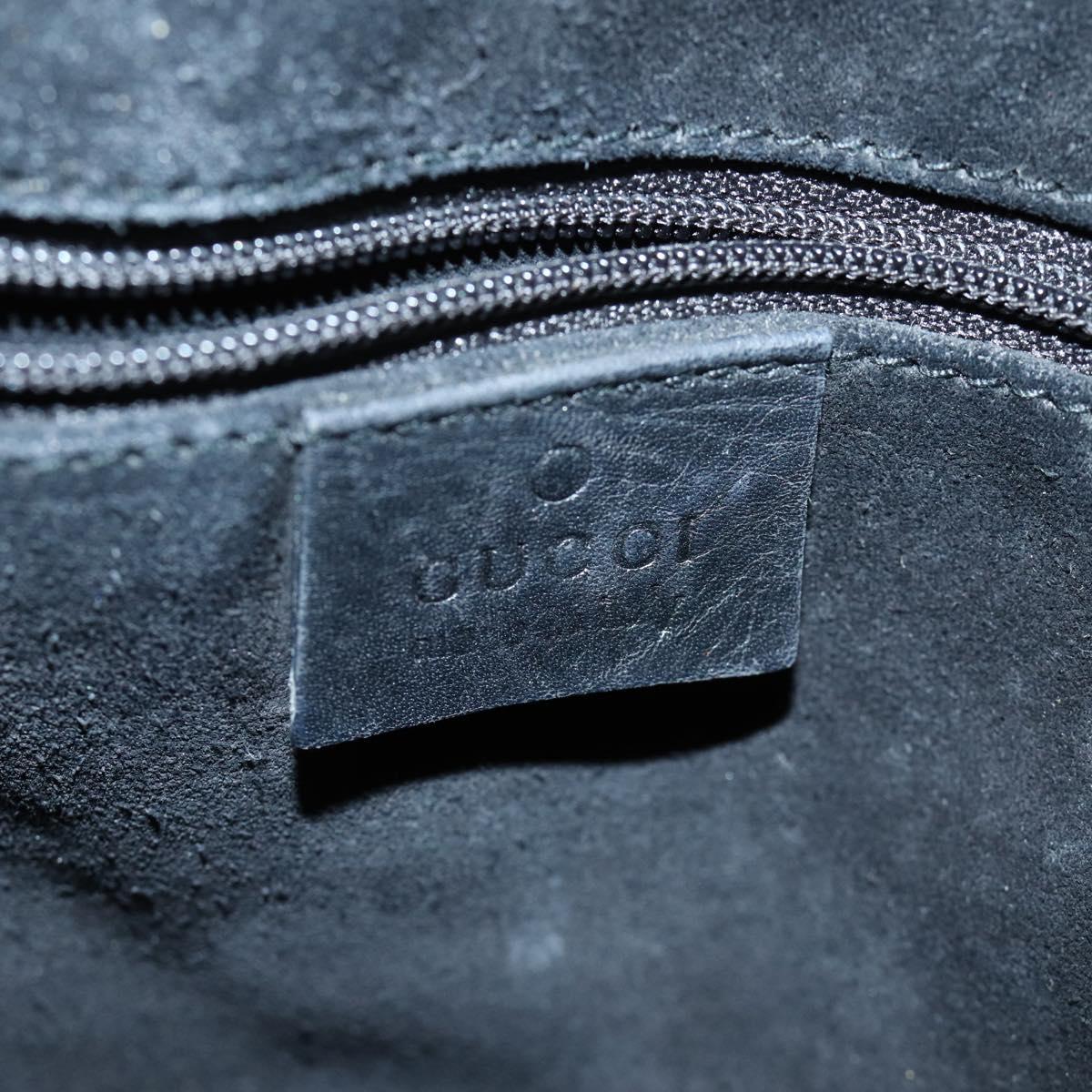 GUCCI GG Canvas Tote Bag Suede Black ar11680