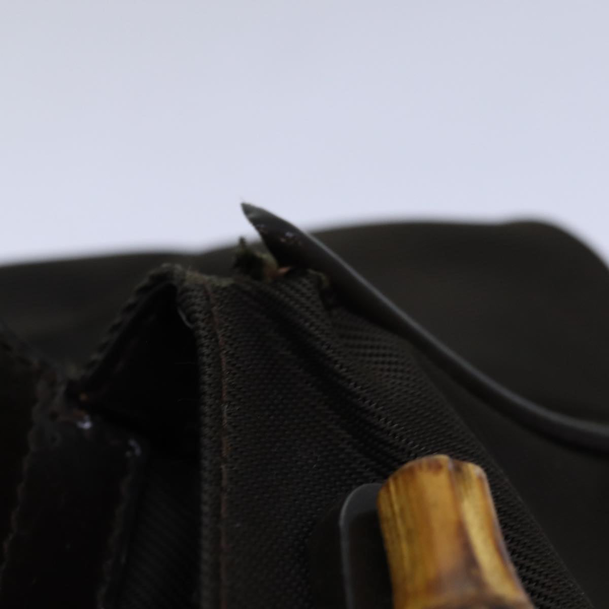 GUCCI Bamboo Backpack Nylon Brown 003 1998 0030 ar11716