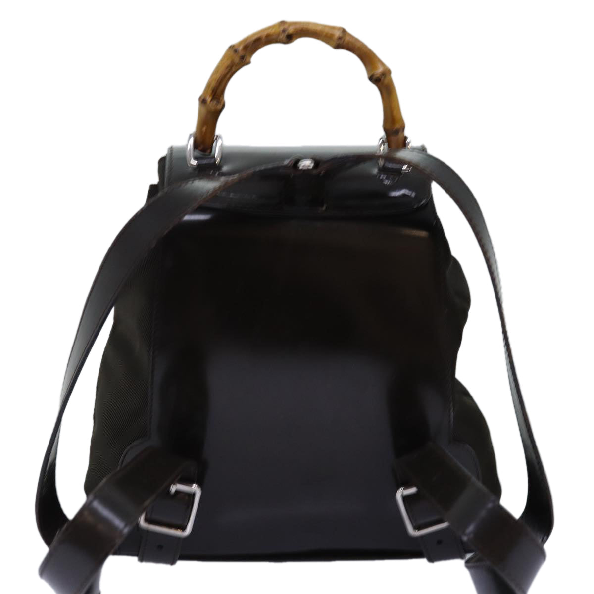 GUCCI Bamboo Backpack Nylon Brown 003 1998 0030 ar11716
