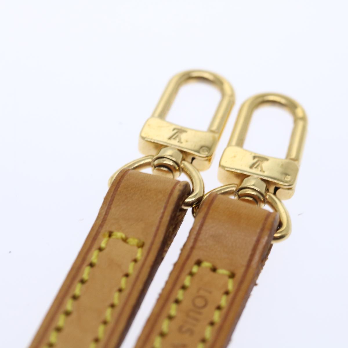LOUIS VUITTON Shoulder Strap Leather 44.9"" Beige LV ar11723