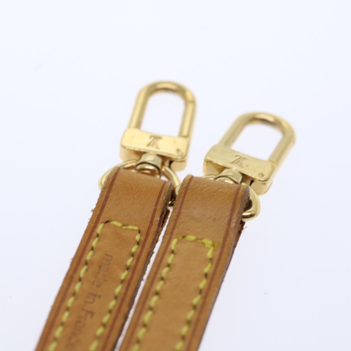 LOUIS VUITTON Shoulder Strap Leather 44.9"" Beige LV ar11723