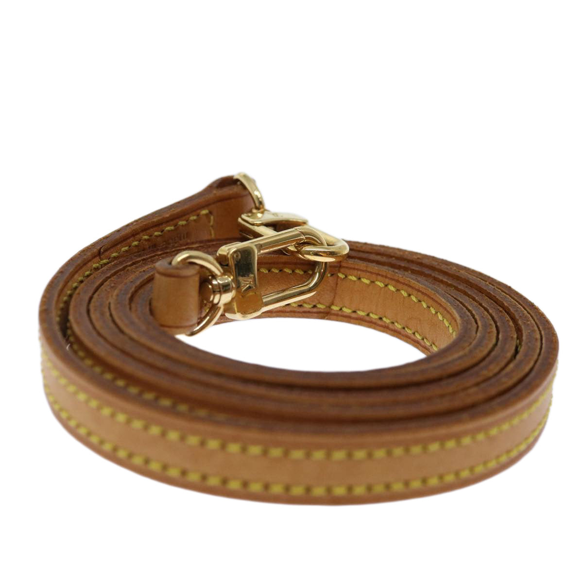 LOUIS VUITTON Shoulder Strap Leather 44.9"" Beige LV ar11723