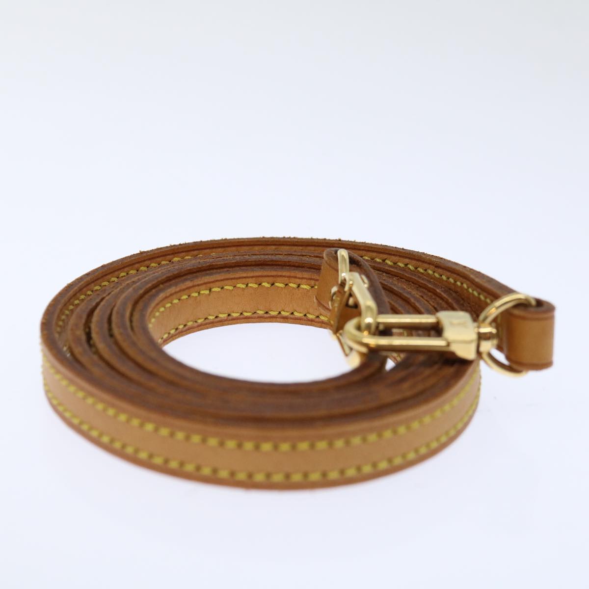 LOUIS VUITTON Shoulder Strap Leather 44.9"" Beige LV ar11723