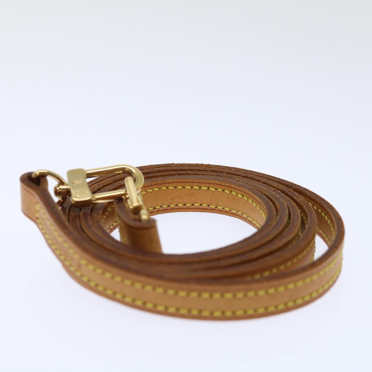 LOUIS VUITTON Shoulder Strap Leather 44.9"" Beige LV ar11723