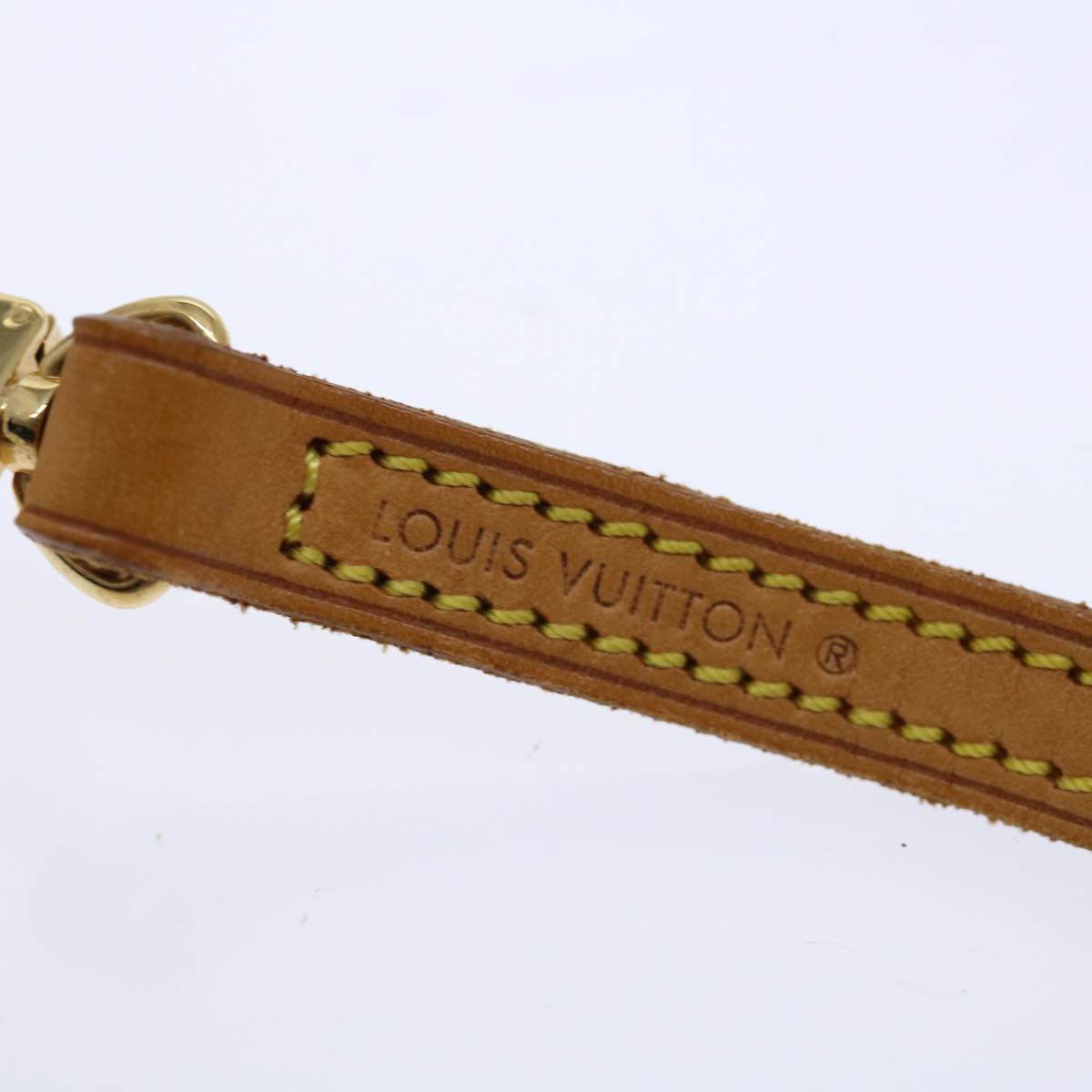 LOUIS VUITTON Shoulder Strap Leather 44.9"" Beige LV ar11723