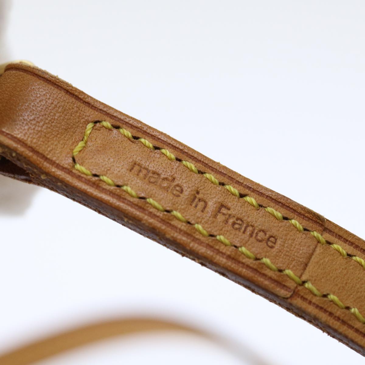 LOUIS VUITTON Shoulder Strap Leather 44.9"" Beige LV ar11723