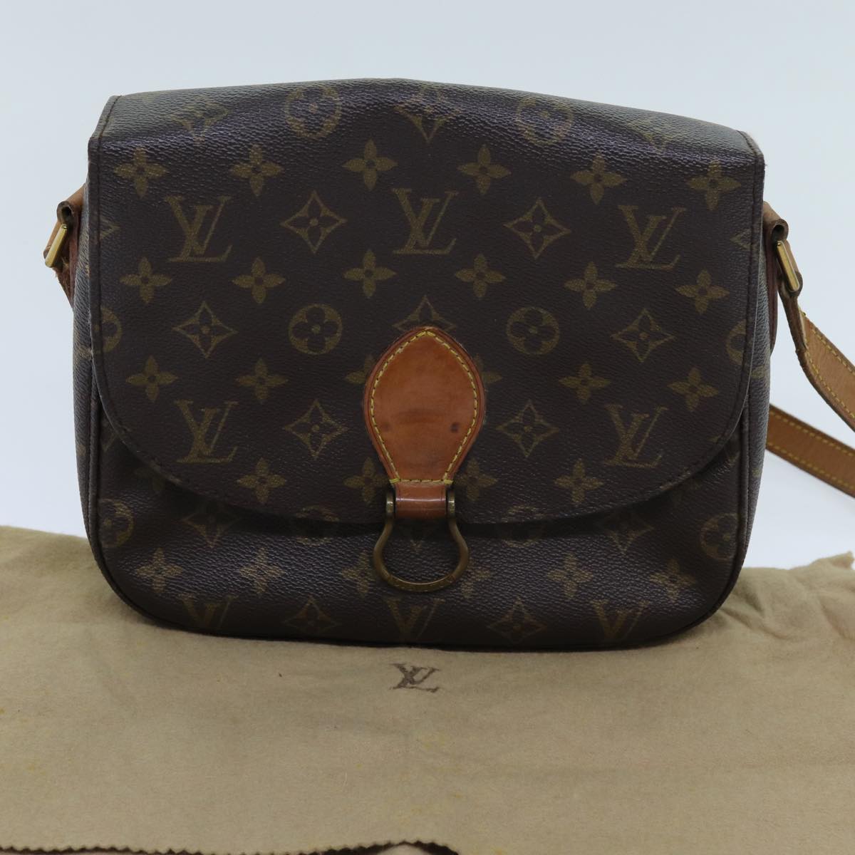 LOUIS VUITTON Monogram Saint Cloud GM Shoulder Bag M51242 LV ar11729