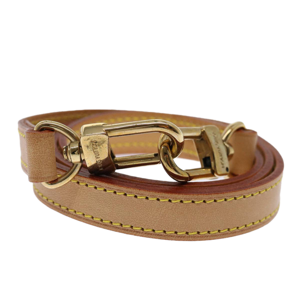 LOUIS VUITTON Shoulder Strap Leather 36.2"""""""" Beige LV ar11730