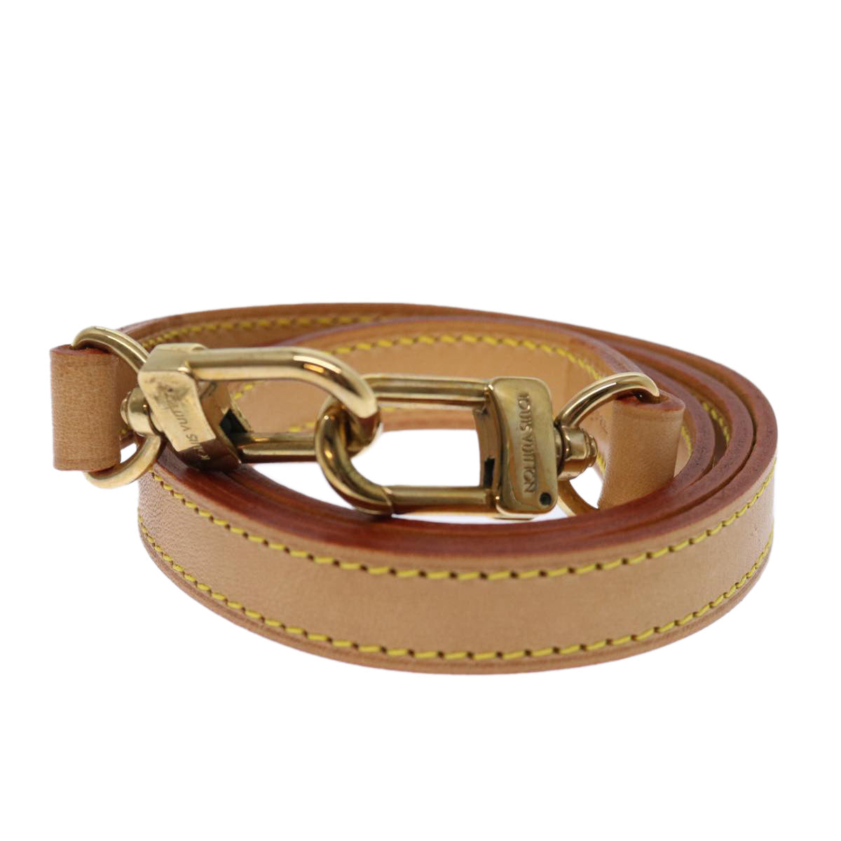 LOUIS VUITTON Shoulder Strap Leather 36.2"""""""" Beige LV ar11730