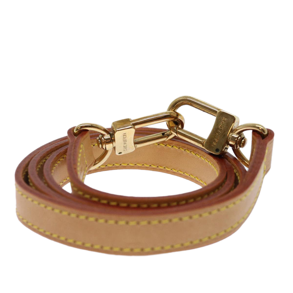 LOUIS VUITTON Shoulder Strap Leather 36.2"""""""" Beige LV ar11730