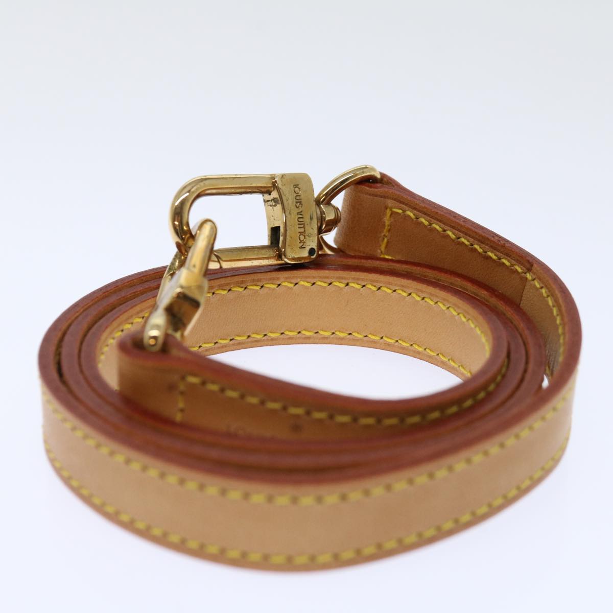 LOUIS VUITTON Shoulder Strap Leather 36.2"""""""" Beige LV ar11730