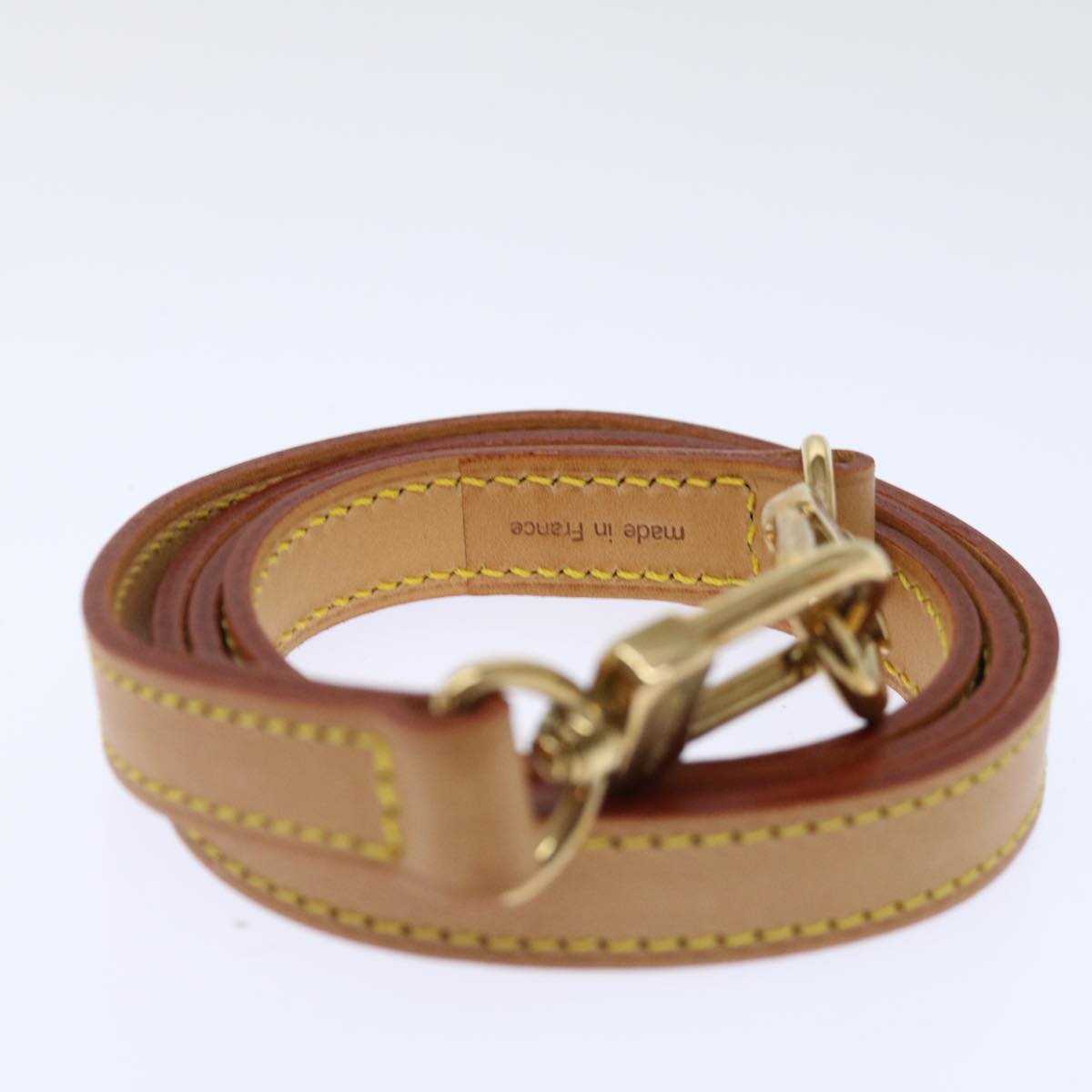 LOUIS VUITTON Shoulder Strap Leather 36.2"""""""" Beige LV ar11730
