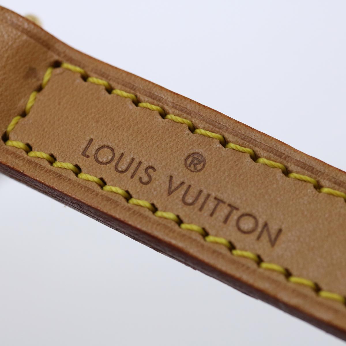 LOUIS VUITTON Shoulder Strap Leather 36.2"""""""" Beige LV ar11730